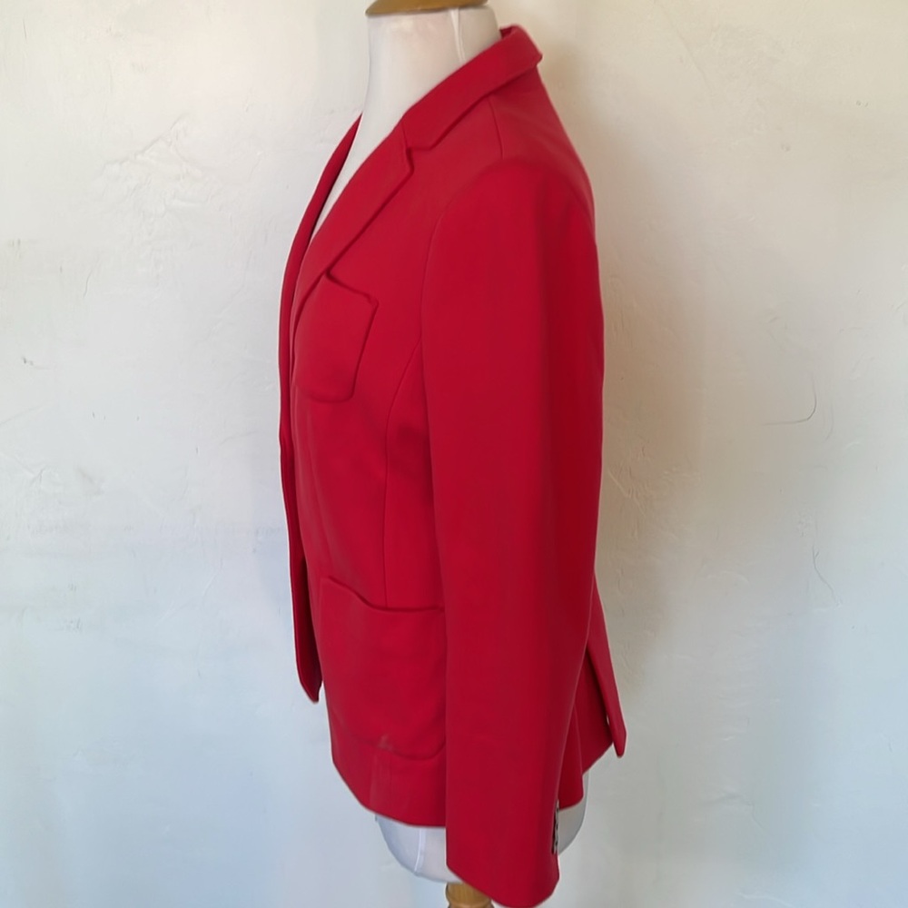 Talbots Aberdeen Red Fully Lined Cotten Blend Blazer Size 10P - Picture 6 of 11